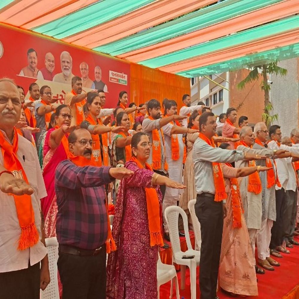 ભાજપના પ્રચારના શ્રીગણેશ:ભાજપના 52 ઉમેદવારોએ લીધા વિજયના 'સંકલ્પ', રણમેદાનમાં ઉતરવા કાર્યકરો સજ્જ