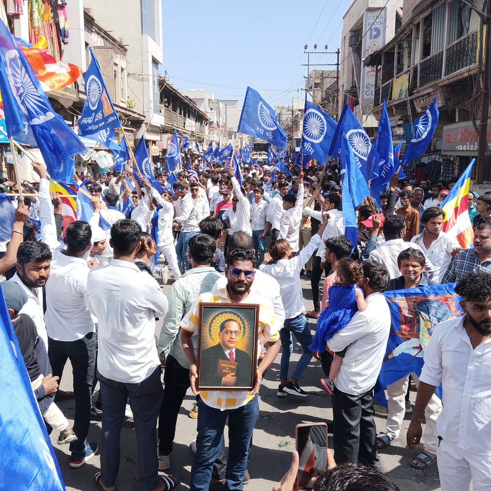 મોરબીમાં ડો. આંબેડકરની 135મી જન્મજયંતી ઉજવાઈ:સમસ્ત અનુસૂચિત જાતિ સમાજ દ્વારા વિશાળ રેલી યોજાઈ