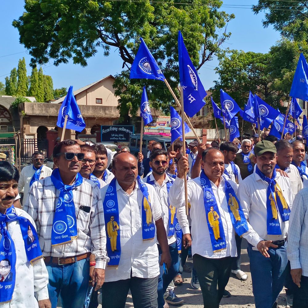 રાજપીપળામાં આંબેડકર જયંતીની ઉજવણી, નેતાઓએ પુષ્પાંજલિ અર્પી:રોહિતવાસથી નીકળેલી રેલીમાં 'જય ભીમ'ના નારા ગુંજ્યા