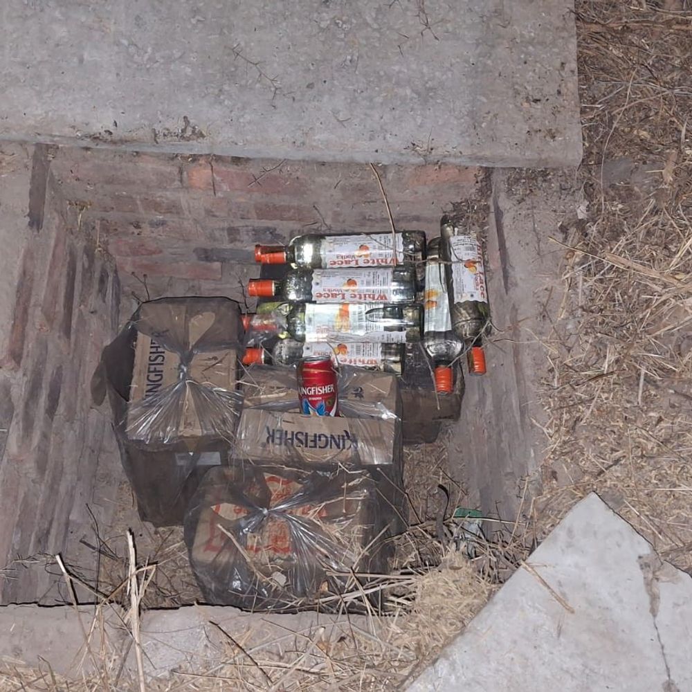 મોરથળામાં જમીનમાંથી વિદેશી દારૂનો જથ્થો ઝડપાયો:સુરેન્દ્રનગર LCBએ ₹53,400નો મુદ્દામાલ જપ્ત કર્યો, એક આરોપી સામે ગુનો