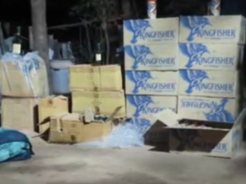 Ahmedabad Police Raid Seizes 1200 Illegal Liquor Bottles