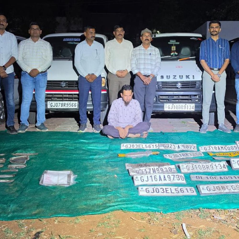 ચોરીની ગાડીઓને સ્ક્રેપ વાહનના નંબરથી વેચવાનું કૌભાંડ:ગોધરાનો શખસ ઈકોમાં ચેસીસ અને નંબર પ્લેટ બદલતો, ઓરિજિનલ RC બુકથી લોકોને રેકેટની ગંધ ન આવતી, 4 કાર જપ્ત