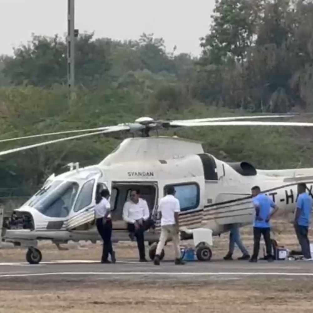 બાયડમાં મુખ્યમંત્રી ભૂપેન્દ્ર પટેલનું હેલિકોપ્ટર બગડ્યું:હેલિપેડ પર ઉડાન ભરતા પહેલાં ટેક્નિકલ ખામીને કારણે ગ્રાઉન્ડેડ, સાબરકાંઠા જવા વાહન માર્ગે રવાના