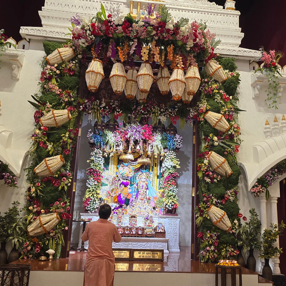 ભાડજ હરે કૃષ્ણ મંદિરમાં 11મો પાટોત્સવ, ભક્તો ઉમટ્યા:રથયાત્રા અને હિંડોળા ઉત્સવ સાથે ભક્તિમય માહોલ સર્જાયો