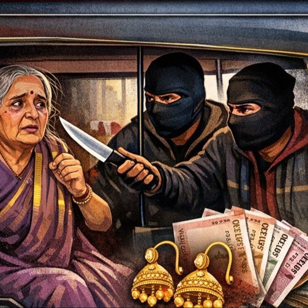 પાટણમાં રિક્ષામાં વૃદ્ધાને છરી બતાવી લૂંટ:મહિલા સહિત ત્રણ આરોપીઓએ દાગીના, રોકડ ઝૂંટવી ધમકી આપી