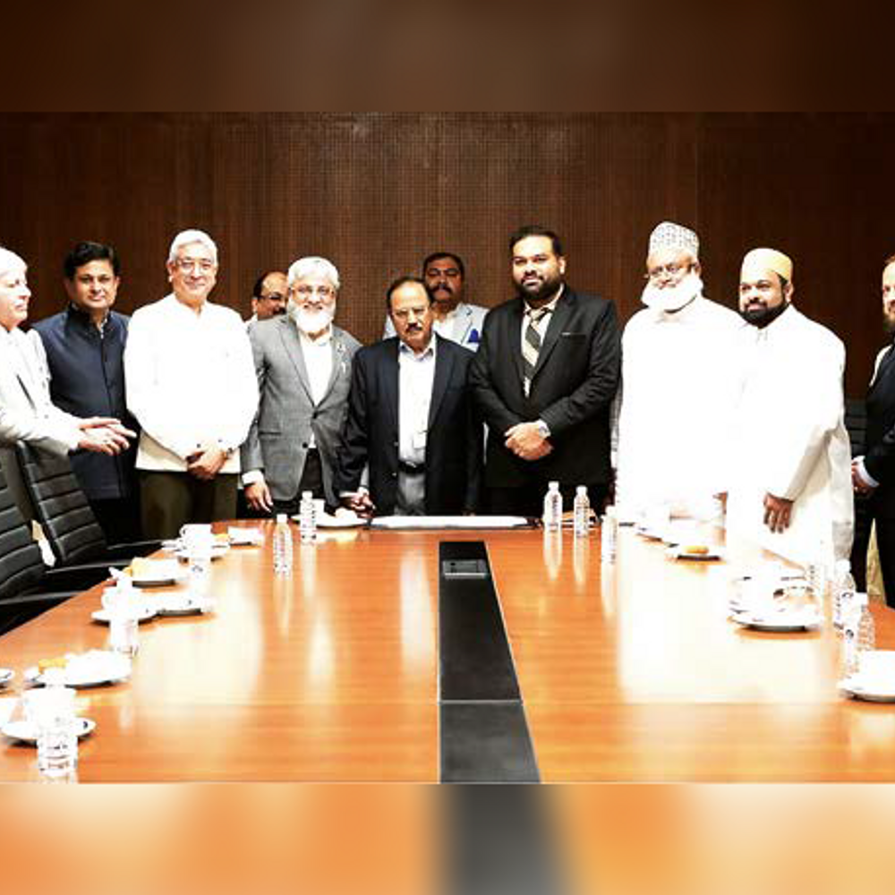 મુસ્લિમ અગ્રણીઓની NSA અજીત ડોભાલ સાથેની મુલાકાત.