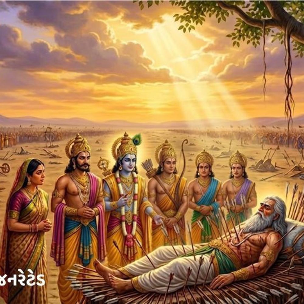 અધર્મનું અન્ન બુદ્ધિ ભ્રષ્ટ કરી નાખશે!:દ્રૌપદીના વેધક પ્રશ્ન પર બાણોની શય્યા ઉપર સૂતેલા ભીષ્મ પિતામહનો માર્મિક ખુલાસો