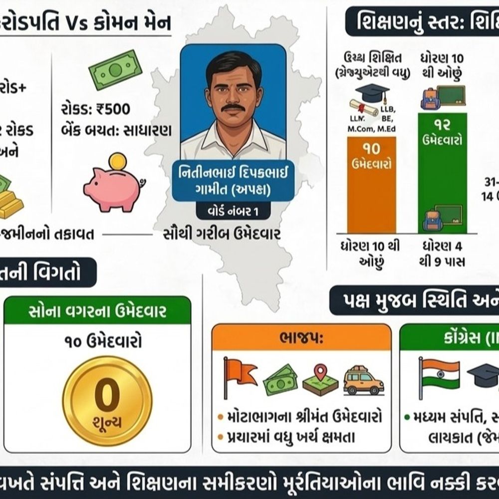 ભાસ્કર એનાલિસીસ:વ્યારામાં ‘ચૂંટણી જંગ’, કોઈ કરોડોનો‎આસામી તો કોઈ પાસે સોનાના નામે 0‎