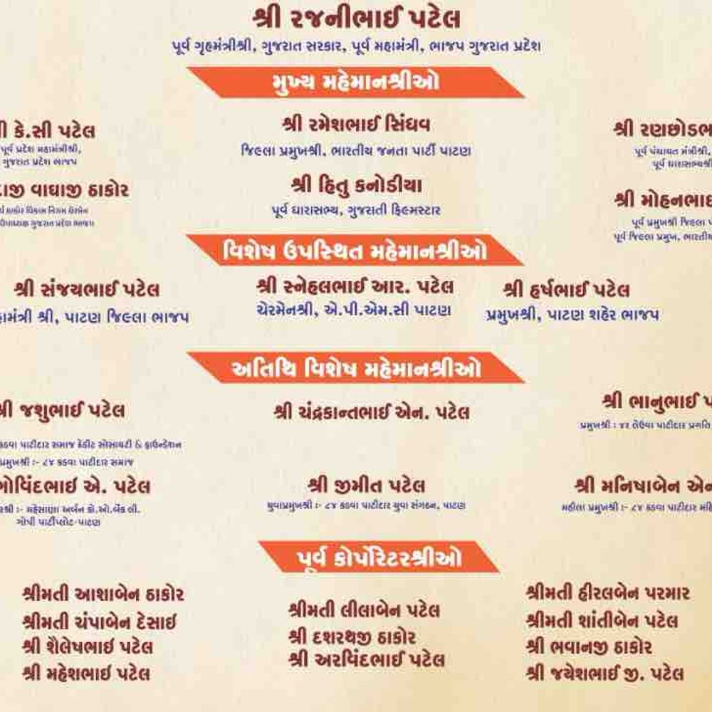 ભાજપ સભાની પત્રિકામાં કોંગ્રેસ ઉમેદવારનું નામ છપાયું:પાટણ વોર્ડ 11ના કોંગ્રેસ ઉમેદવાર ભવાનજી ઠાકોરનું નામ પૂર્વ કોર્પોરેટર યાદીમાં