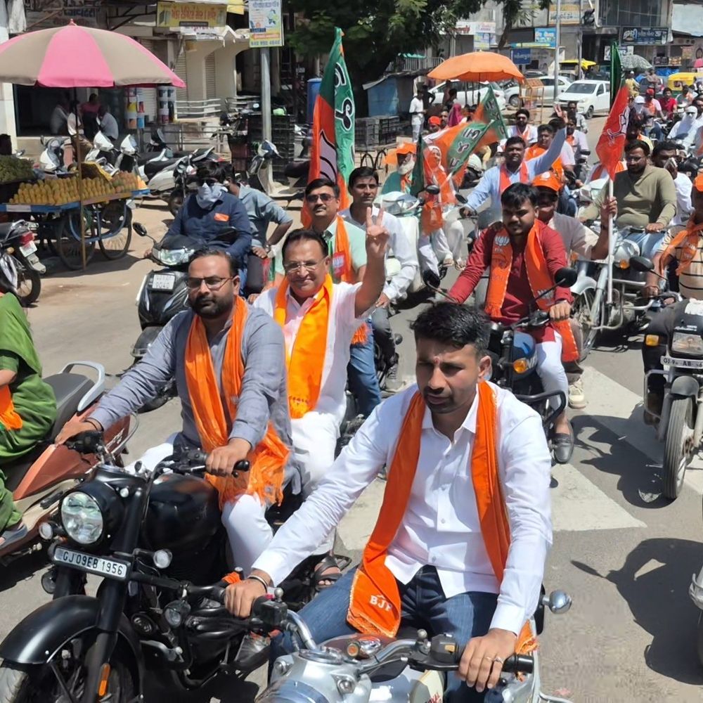 સ્થાનિક સ્વરાજ્ય ચૂંટણી પ્રચાર આજે સાંજે બંધ:હિંમતનગરમાં ભાજપની બાઇક રેલી, ખાટલા બેઠકો શરૂ થશે