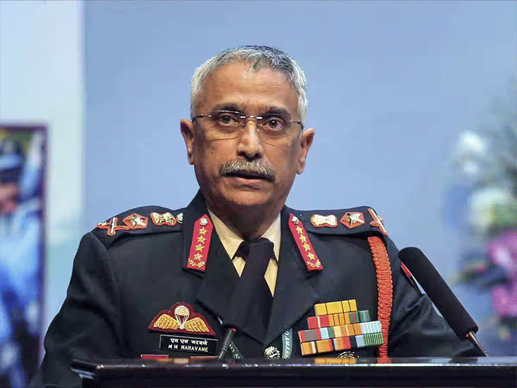 નરવણે બોલ્યા: "2020માં ચીન સાથેની મડાગાંઠમાં સરકારે એકલા છોડ્યા નહોતા"