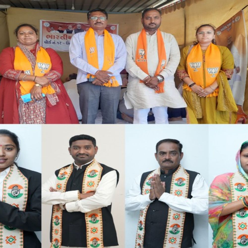 છેલ્લી ઘડીએ ડોર-ટુ-ડોર પ્રચાર તેજ બન્યો:ઉત્તર સરદારનગર વોર્ડમાં કોંગ્રેસના ભ્રષ્ટાચારના આક્ષેપો સામે ભાજપનો 'વિકાસ'નો દાવો