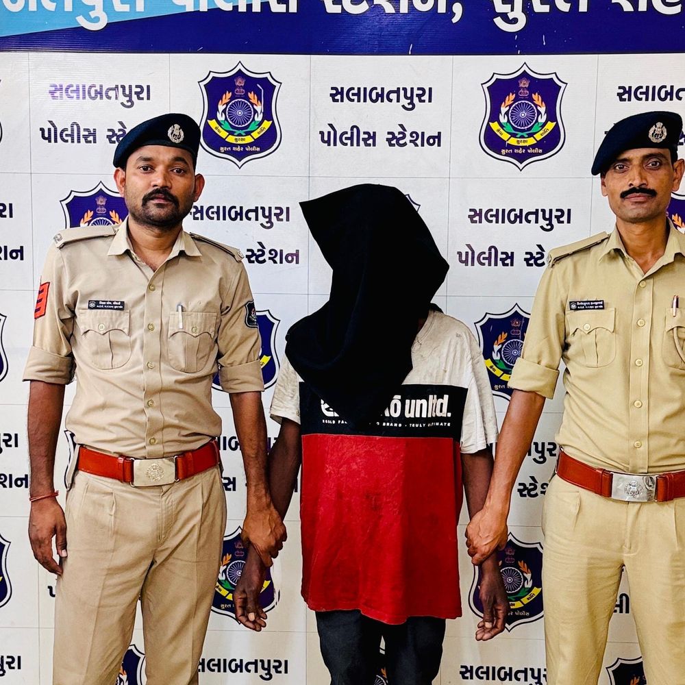 સુરતમાં જમવા બાબતે પથ્થરના ઘા ઝીંકી યુવકનું ઢીમ ઢાળ્યું:પોલીસે 50થી વધુ CCTV ચેક કર્યા, ચાલવાની ઢબ પરથી પકડાયો હત્યારો