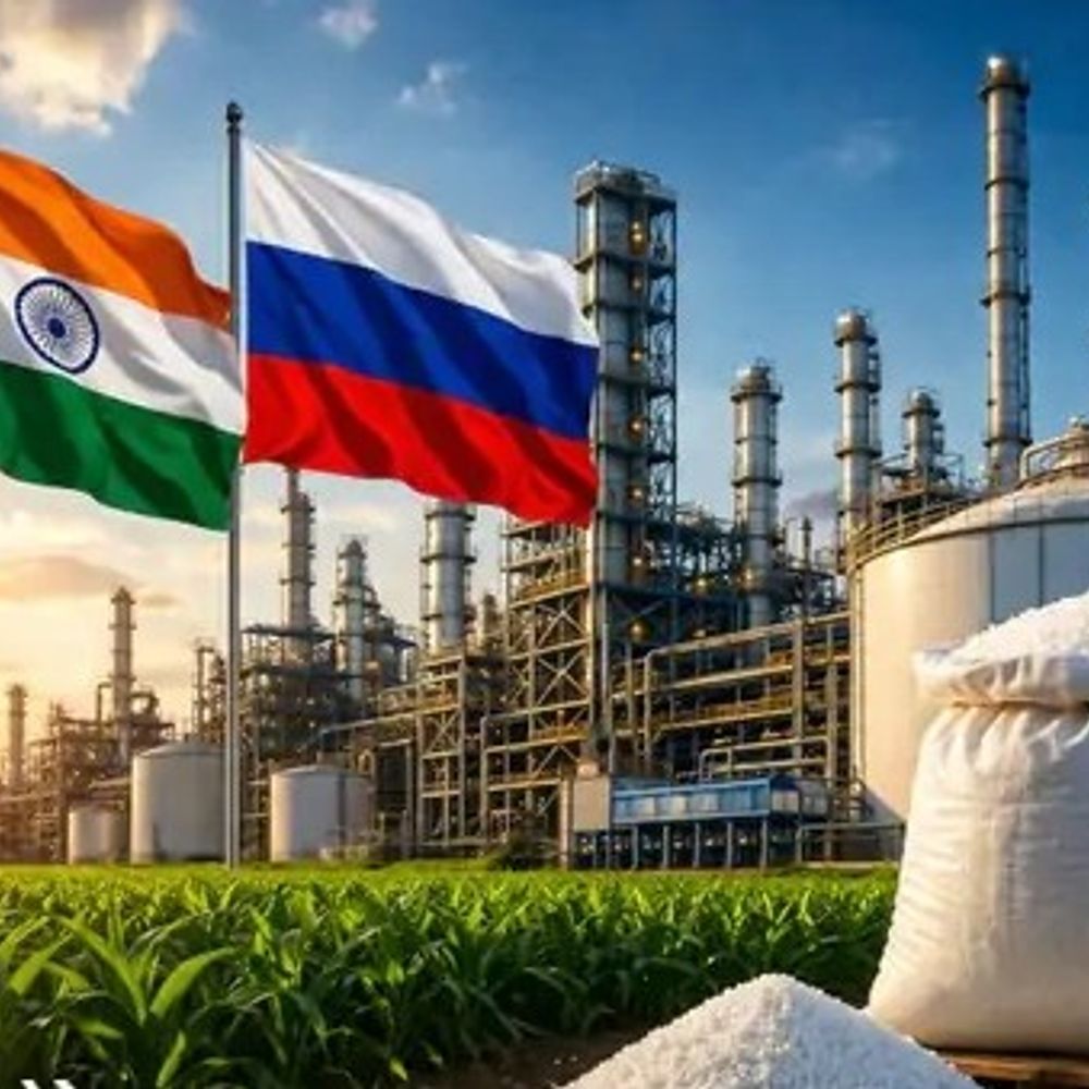 ભારત-રશિયા મળીને યુરિયા ફેક્ટરી લગાવશે:હાલની જરૂરિયાતના 71% યુરિયા મિડલ-ઈસ્ટમાંથી આવે છે; આગામી 2 વર્ષમાં ઉત્પાદન શરૂ થશે