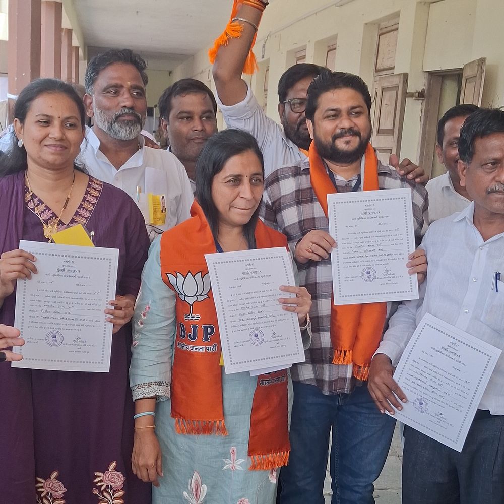 વલસાડ સ્થાનિક સ્વરાજ્ય ચૂંટણીમાં ભાજપનો દબદબો:'આપ'નું ખાતું ન ખુલ્યું, કોંગ્રેસના ગઢમાં પણ જીત