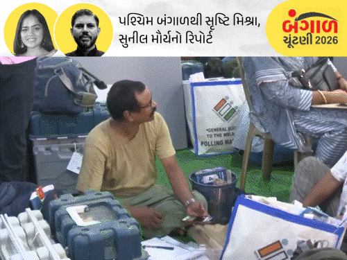 બંગાળમાં 142 બેઠકો પર મતદાન શરૂ: મતદાન માટે સવારે 5.30 વાગ્યાથી જ લાંબી લાઈન.