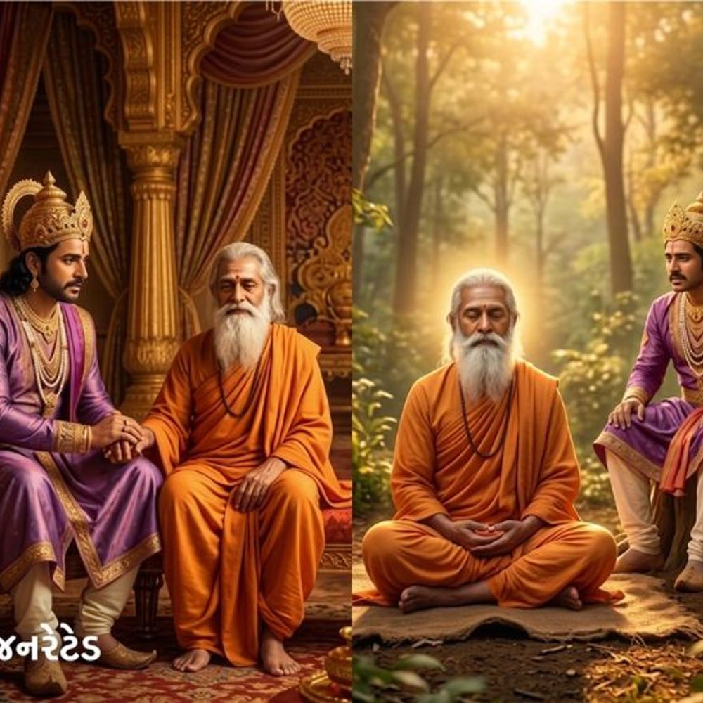 મહેલમાં રહીને પણ વૈરાગ્ય શક્ય!:રાજાને જંગલમાં લઈ જઈ સંતે જીવનનો મોટો બોધપાઠ આપ્યો, જાણો પ્રેરક કથા