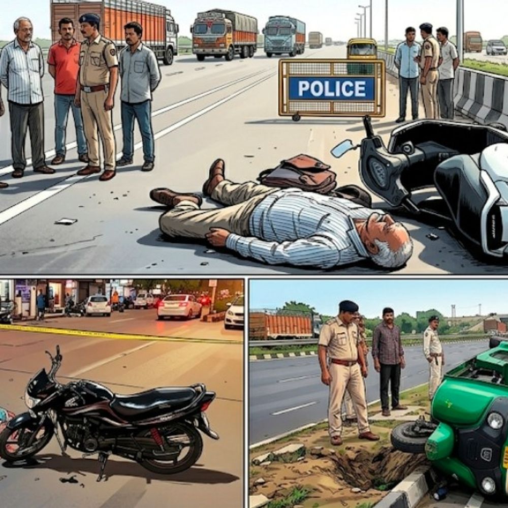 વડોદરામાં 4 અકસ્માતમાં 4 લોકોના મોત:અમદાવાદ મુંબઈ નેશનલ હાઈવે પર પુત્રને મળવા જતા પિતાનું એકટીવાની અડફેટે મોત, બાઇકની ટક્કરે મહિલાએ જીવ ગુમાવ્યો, અજાણ્યા વાહનની ટક્કરે 2ના મોત