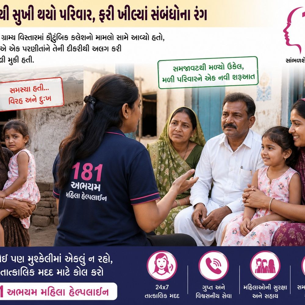 પાટણ અભયમે વિખેરાતો સંસાર બચાવ્યો:સાસુ-પતિએ કાઢી મૂકેલી પરણિતાને દીકરી પરત અપાવી, સિદ્ધપુરમાં જેઠાણી સહિત પરિવારજનોએ પરિણીતાને 5 લાખની માંગણી કરી ઘરમાંથી કાઢી મૂકી