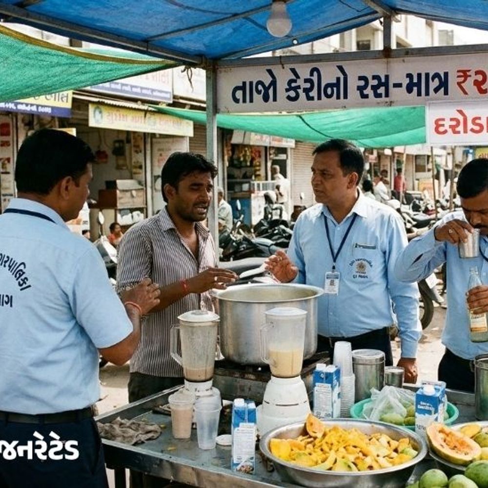 સસ્તા મેંગો શેક અને આઇસ ડિશ સેન્ટરો પર દરોડા:રૂ.10માં મળતા રસમાં પપૈયાનો માવો અને જોખમી એસેન્સની આશંકા, પાલિકાએ 21 સેમ્પલ લીધા