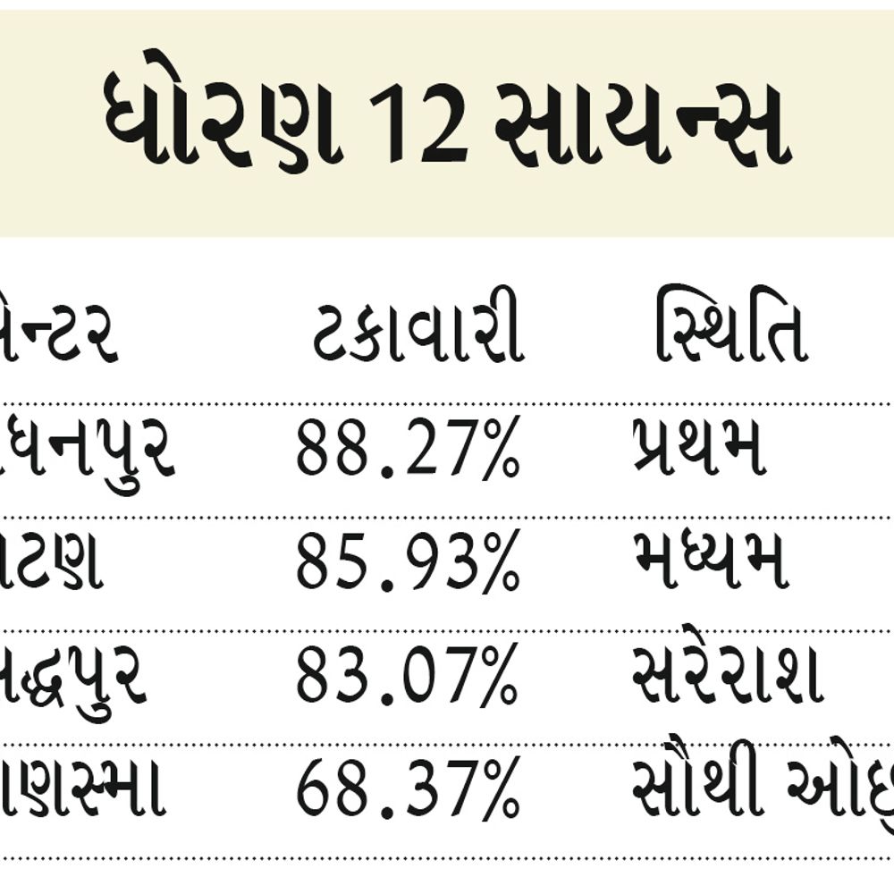 પરિણામમાં 7 ક્રમે:પાટણમાં ગામડાઓએ સામાન્ય પ્રવાહમાં પાટણ શહેરને પછાડ્યું