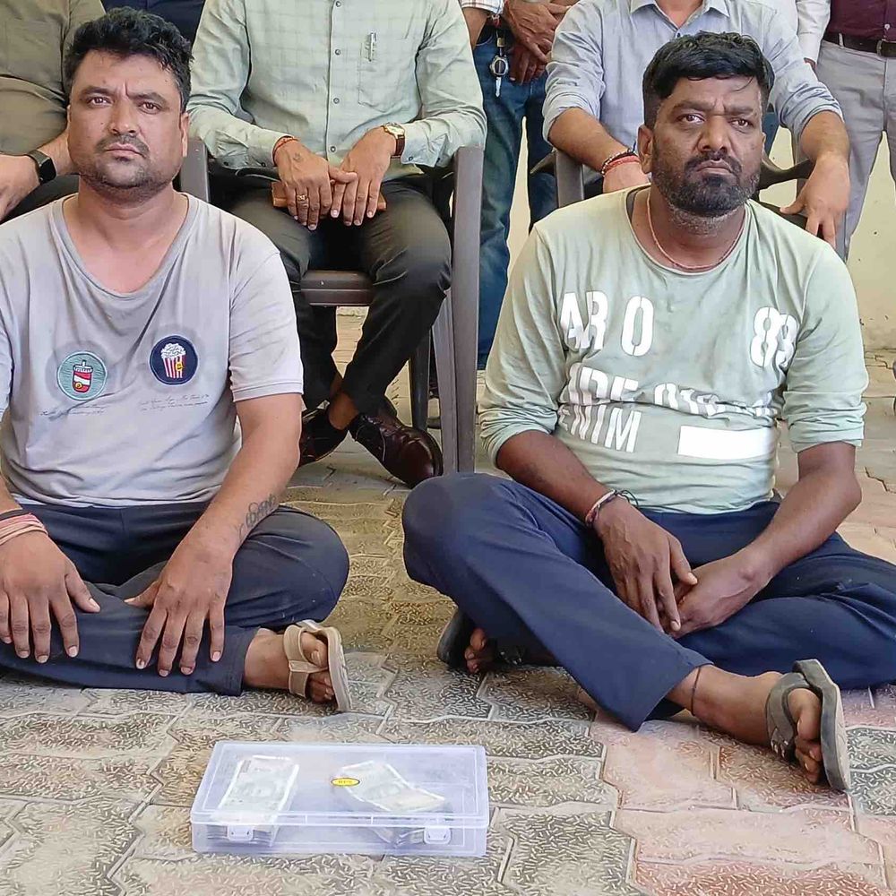 છારા ગેંગના મુખ્ય સૂત્રધાર સહિત બે ઝડપાયા:કારના કાચ તોડી ચોરી કરતી ગેંગ પર 27 ગુના દાખલ