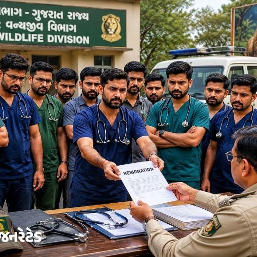 ગીરમાં સિંહબાળોના મોત વચ્ચે 12 વેટરનરી ડોક્ટરોના રાજીનામા:GPSCની ભરતીમાં અનુભવની અવગણના થતાં સેવા છોડી; હવે માત્ર બે જ તબીબ, સ્થિતિ વણસવાના એંધાણ