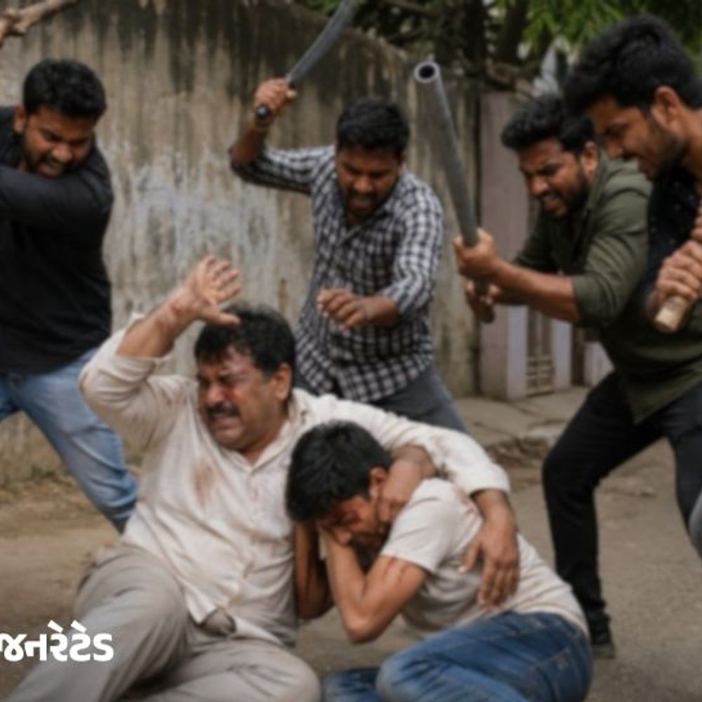 ચાર શખસ પિતા-પુત્ર પર ધોકા અને પાઈપ લઈને તૂટી પડ્યા:કણબીવાડમા પંચર પડતાં વાહન ઊભું રાખવા બાબતે બોલાચાલી થઈ ને મામલો બિચક્યો, સામસામે ફરિયાદ નોંધાઈ