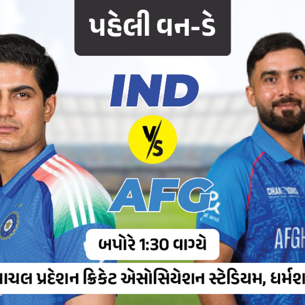 ભારત સામે પ્રથમ વન-ડે સિરીઝમાં અફઘાનિસ્તાન: કોહલી-પંડ્યા વિના ઉતરશે ભારત, વરસાદની 55% શક્યતા
