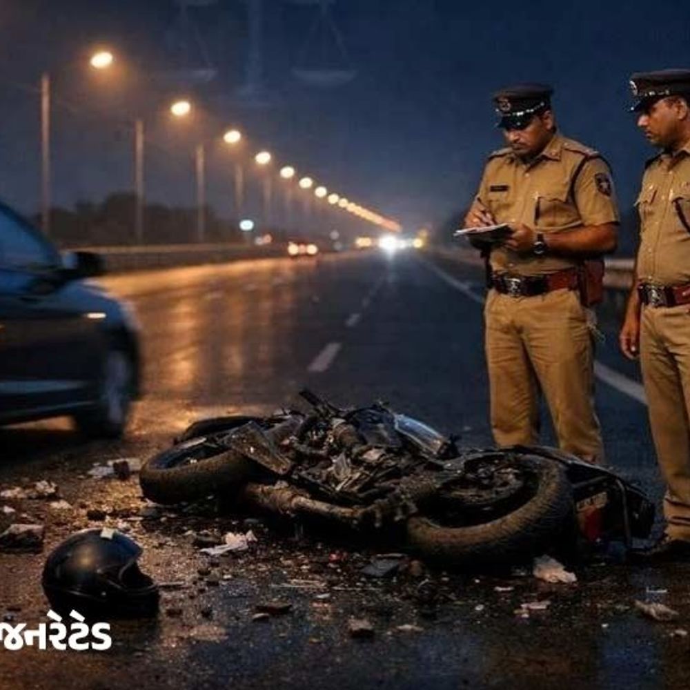 અમદાવાદના એનાસણ ગામ પાસે હિટ એન્ડ રન:24 વર્ષીય યુવકનું મોત, અજાણ્યા વાહનચાલક સામે ગુનો