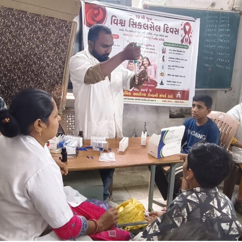 દાહોદ શાળામાં સિકલસેલ સ્ક્રીનિંગ, 150માંથી 2 પોઝિટિવ:વિશ્વ સિકલસેલ દિવસે ઉત્તર બુનિયાદી સ્કૂલમાં મેગા કેમ્પ યોજાયો