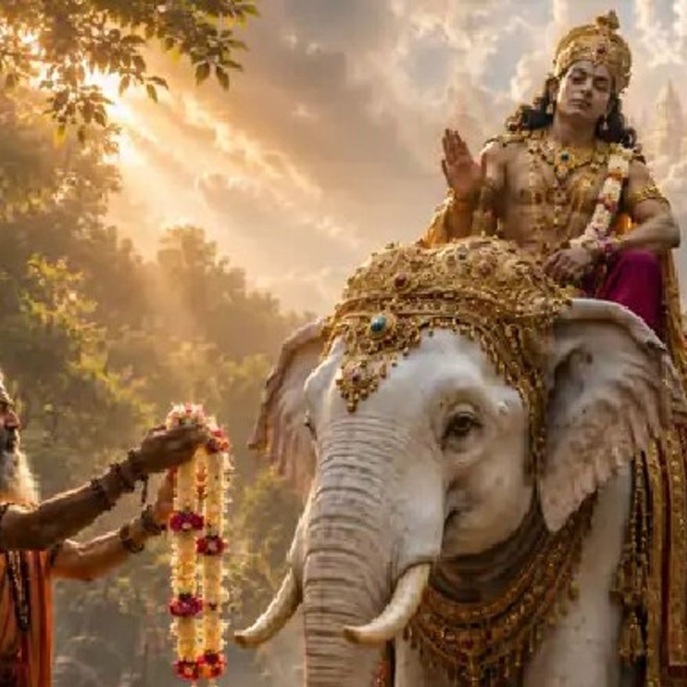 ઋષિ દુર્વાસા અને દેવરાજ ઇન્દ્રની કથાની શીખ:ભેટની કિંમત મૂલ્યથી નહીં, આપનારની ભાવનાથી હોય; કોઈની ભેટનું અપમાન ન કરો