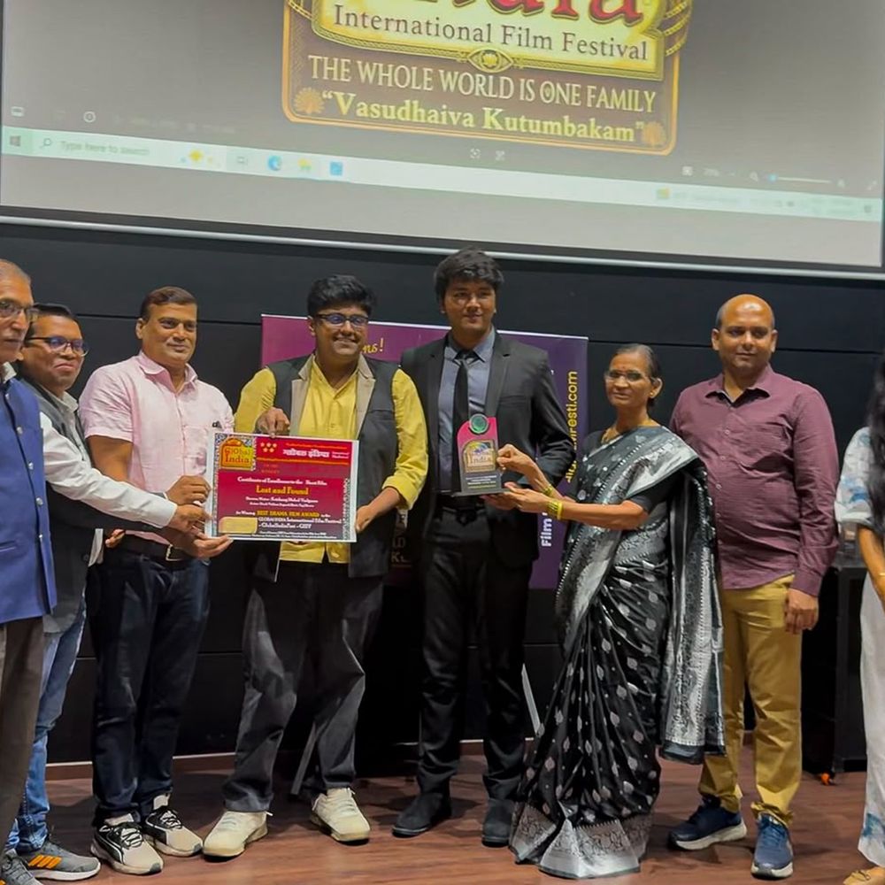 જામનગરના યુવા ફિલ્મમેકર કૃશાંગ વડગામાની શોર્ટ ફિલ્મ 'Lost and Found'ને પૂણેમાં બેસ્ટ ડ્રામાનો એવોર્ડ મળ્યો