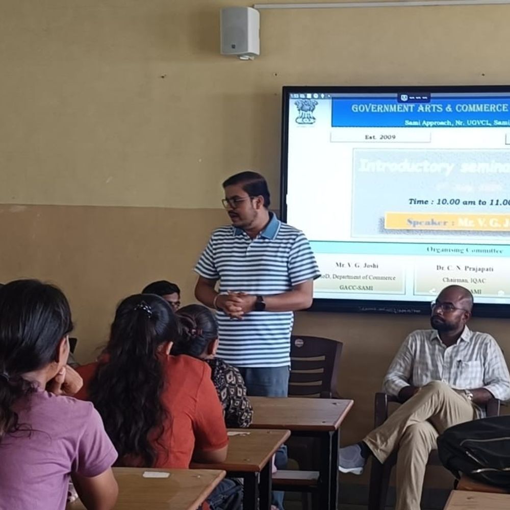 સમી કોલેજમાં GST પરિચય સેમિનાર યોજાયો:વિદ્યાર્થીઓને કરવેરાનું જ્ઞાન આપવા વિશેષ વ્યાખ્યાન