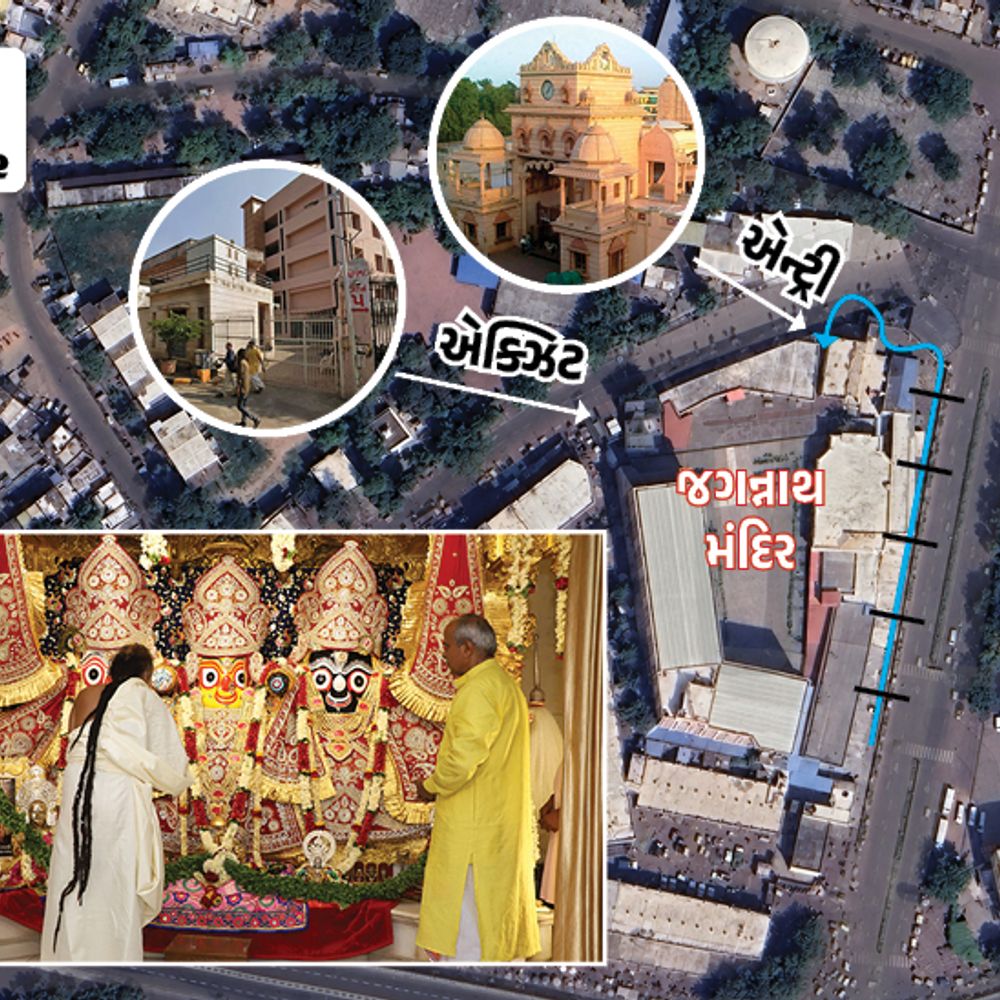 રથયાત્રા ભીડ નિયંત્રણ માટે ઝીગઝેગ ફોર્મ્યુલા: ભગવાનના લાઇવ દર્શન LED પર