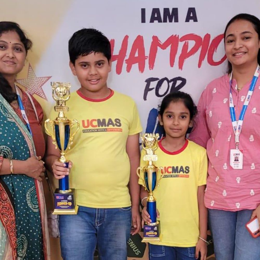 રાજપીપળાના બે બાળકો UC MAS સ્પર્ધામાં અવ્વલ:બરોડામાં યોજાયેલ રાજ્ય કક્ષાની મેન્ટલ એરિથમેટિક સ્પર્ધામાં નર્મદાનું ગૌરવ