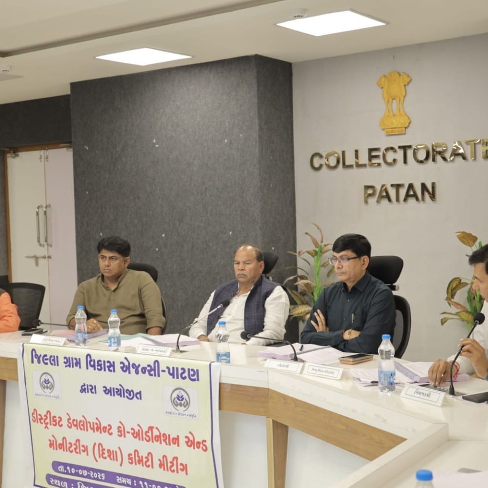 પાટણમાં દિશા કમિટી બેઠક યોજાઈ:વિકાસ યોજનાઓની સમીક્ષા કરાઈ, મહિલા ડ્રાઇવિંગ તાલીમ શરૂ કરવા સૂચન