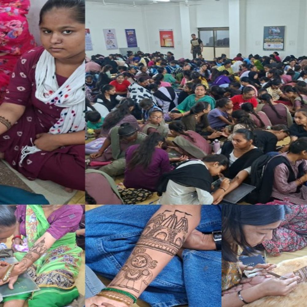 ભગવાન જગન્નાથના ભક્તિમય અવતાર સાથે મહેંદીની અનોખી ડિઝાઈન્સ:41મી રથયાત્રાની પૂર્વતૈયારીના ભાગરૂપે ભવ્ય મહેંદી સ્પર્ધાનું આયોજન, મહેંદીના અવનવા ડિઝાઈન સાથે ભાવિકોમાં અનેરો ઉત્સાહ