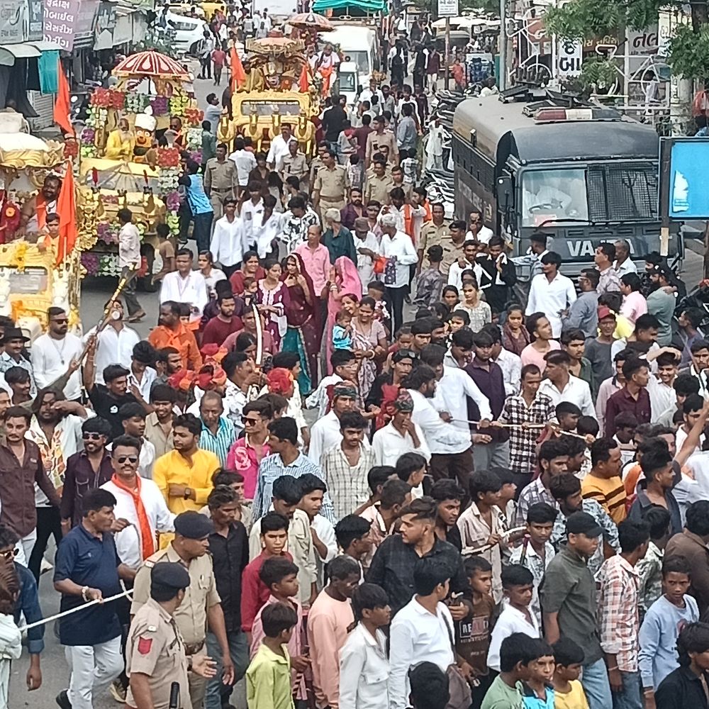 પાલનપુરમાં 35 ડિગ્રી તાપમાનમાં ભગવાન જગન્નાથજીની 55મી રથયાત્રા
