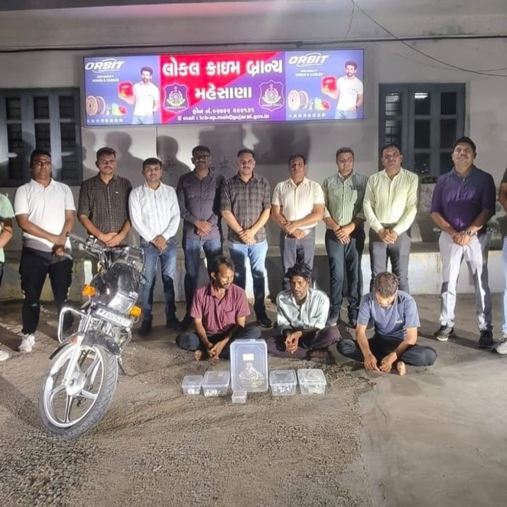 મંદિરોમાંથી ચોરી કરતી 'ગરાસીયા ટોળકી'ના 3 ઝડપાયા:છેલ્લા 4 વર્ષના 15 ગુનાના ભેદ ઉકેલાયા, મહેસાણા LCBની મોટી સફળતા