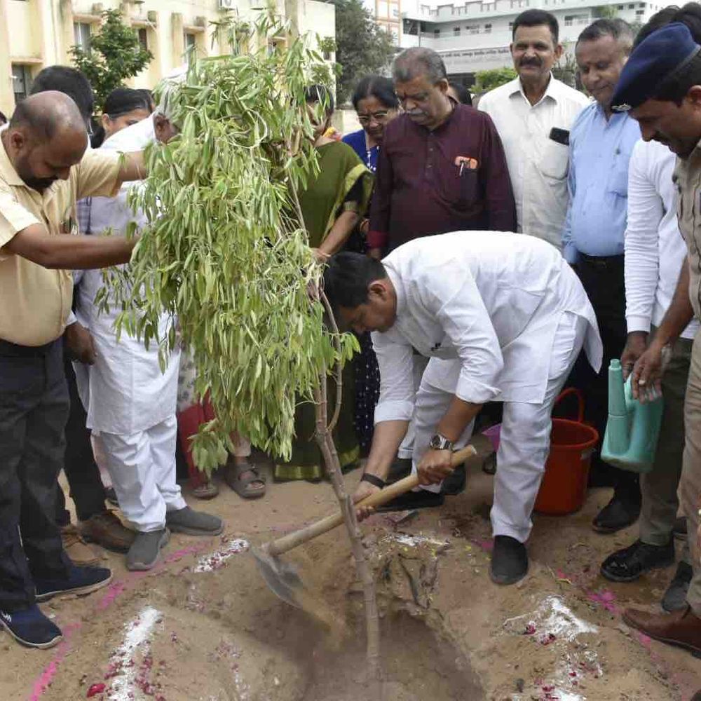 પાલનપુરમાં ગવર્નમેન્ટ ચિલ્ડ્રન હોમ ખાતે વૃક્ષારોપણ:'એક પેડ માં કે નામ 3.0' અભિયાન, રાજ્યમંત્રીનો હરિયાળું અને સ્વચ્છ ગુજરાતના નિર્માણ માટે વૃક્ષો વાવવા અને જતન કરવા અનુરોધ