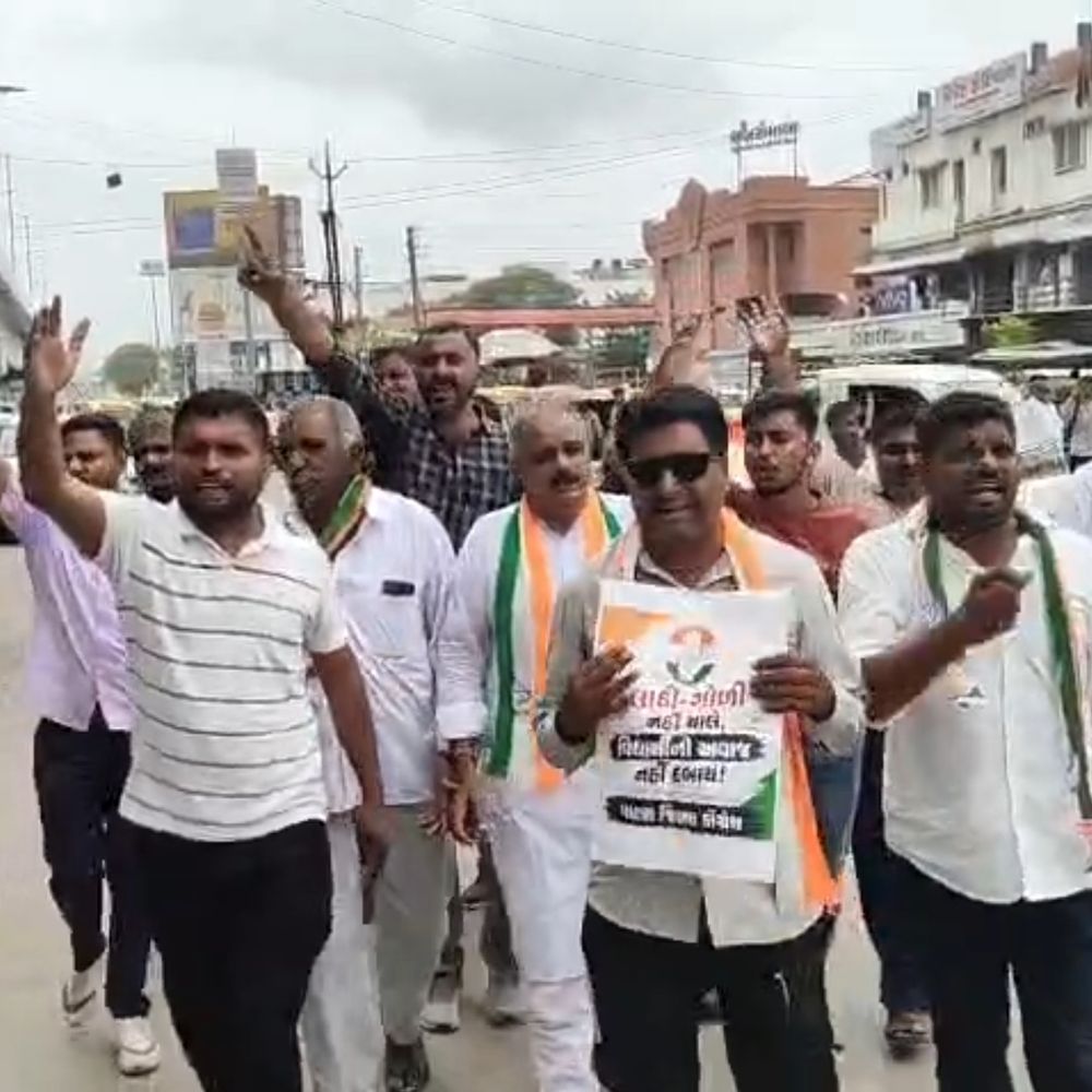દિલ્હીની ઘટનાના વિરોધમાં પાટણમાં કોંગ્રેસનું ઉગ્ર પ્રદર્શન:શિક્ષણ પ્રધાનના રાજીનામાની માંગ સાથે પૂતળાદહન, ચક્કાજામ બાદ કાર્યકરોની અટકાયત; પોલીસે મીડીયાકર્મીઓ સાથે ગેરવર્તન કર્યાના આક્ષેપ