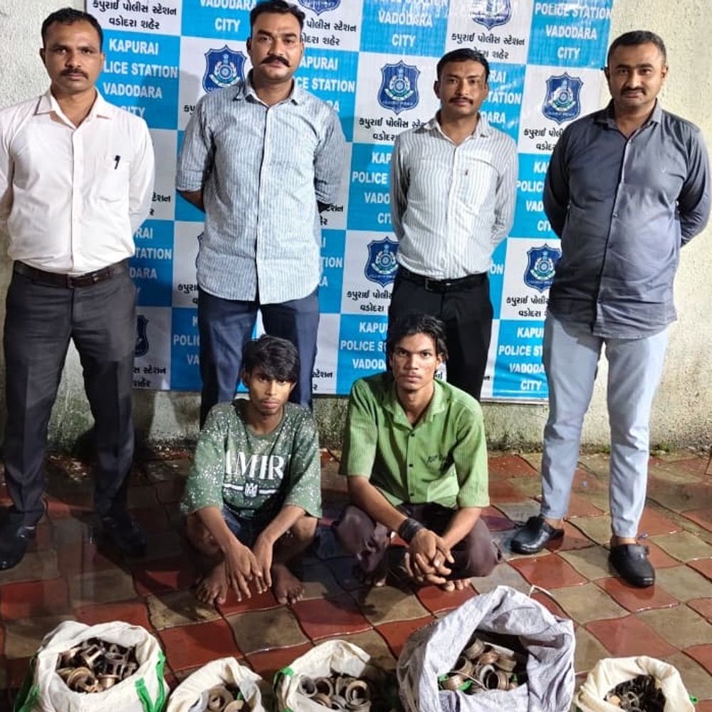 દિવસે મજૂરી કરી રેકી કરી ચોરીને અંજામ આપતા:આજવા ચોકડી પાસે સરકારી સ્ટોરમાંથી રૂ.1.50 લાખની ચોરીનો ભેદ ઉકેલાયો; કપુરાઈ પોલીસે 2 આરોપીઓને ઝડપ્યા