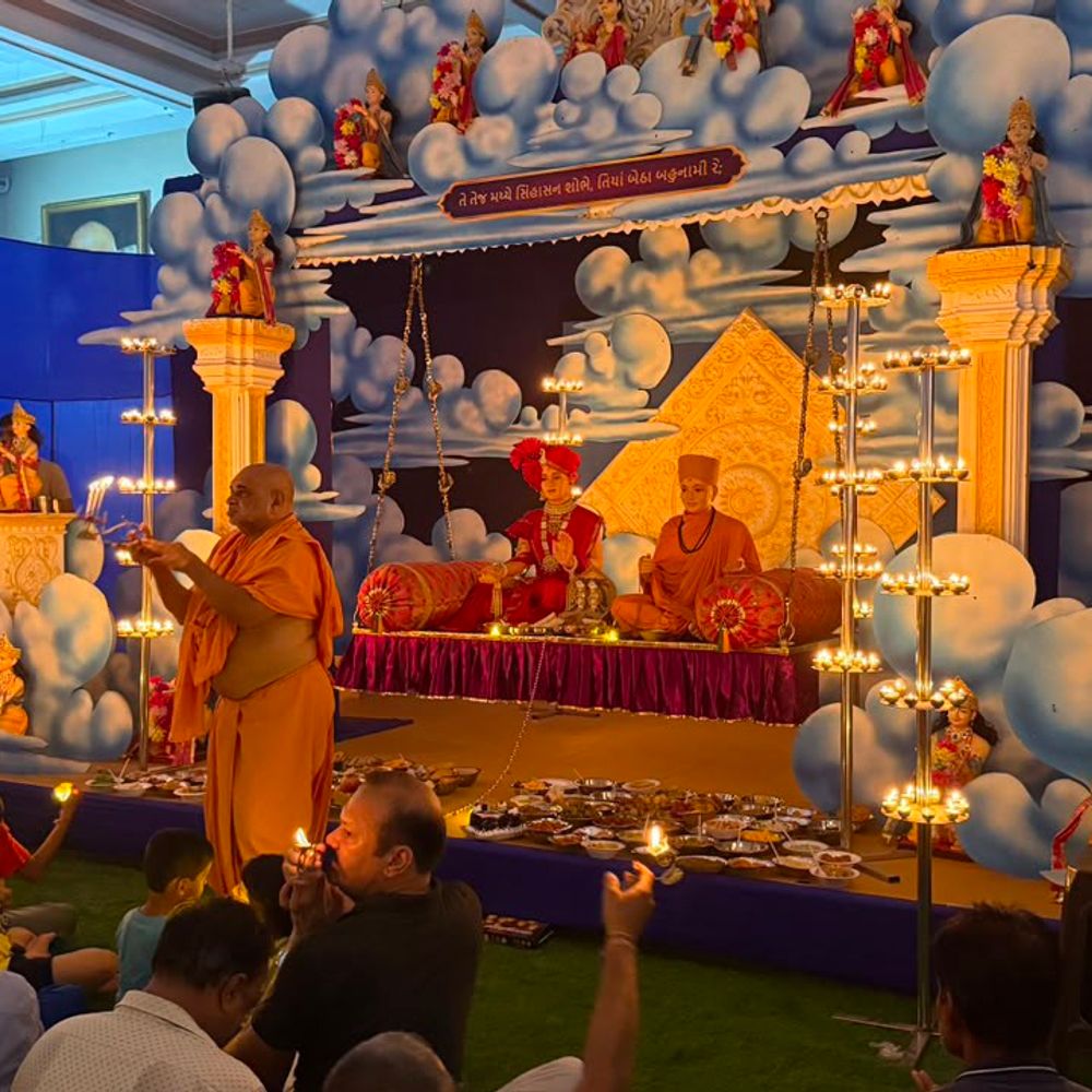 આણંદ BAPS મંદિરે હિંડોળા ઉત્સવ શરૂ:એક માસ સુધી ભવ્ય કલાત્મક હિંડોળાના દર્શન ચાલુ રહેશે