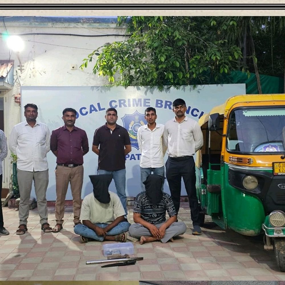 પાટણ LCBએ લૂંટના ગુનાનો ભેદ કલાકોમાં ઉકેલ્યો:છરી બતાવી યુવક પાસેથી સોનાની વીંટીની લૂંટ કરનાર બે આરોપી ઝડપાયા