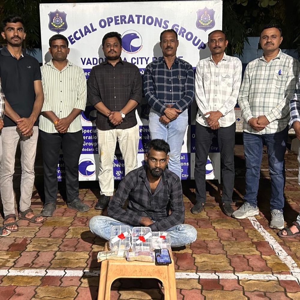 વડોદરામાં હેરોઇનના જથ્થા સાથે એક શખ્સ ઝડપાયો:બાજવામાં રેલવે ટ્રેક નજીકના મકાનમાં SOGની રેડ, 18.290 ગ્રામ હેરોઇનનો જથ્થો ઝડપી પાડ્યો, 4.20 લાખ રૂપિયાનો મુદ્દામાલ જપ્ત, પંજાબનો સપ્લાયર વોન્ટેડ જાહેર
