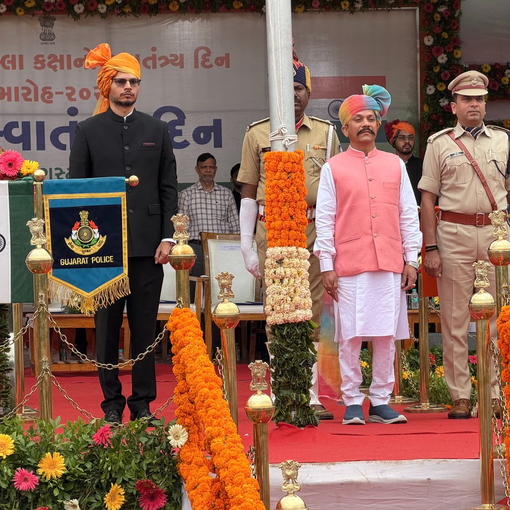 પંચમહાલમાં 80મા સ્વાતંત્ર્ય દિનની ઉજવણી:ગોધરા પોલીસ પરેડ ગ્રાઉન્ડ તિરંગાના રંગે રંગાયું, વિવિધ સાંસ્કૃતિક કાર્યક્રમો રજૂ કરાયા