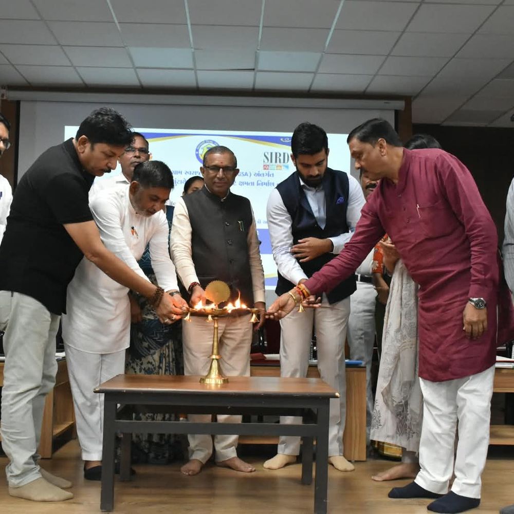 અરવલ્લીમાં RGSA તાલીમ, મંત્રી રમણભાઈ સોલંકીએ સંબોધન કર્યું:જિલ્લા-તાલુકા પંચાયતના ચૂંટાયેલા પ્રતિનિધિઓ માટે ક્ષમતા નિર્માણ કાર્યક્રમ