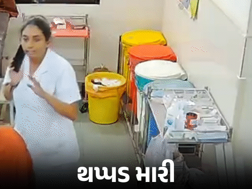 લીંબડી સરકારી હોસ્પિટલમાં નર્સને થપ્પડ મારી:પોલીસે આરોપી પાસે હોસ્પિટલમાં જાહેરમાં માફી મંગાવી; CCTV ફૂટેજના આધારે પોલીસે કાયદેસરની કાર્યવાહી કરી
