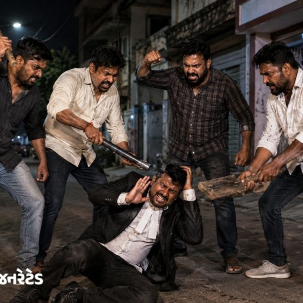 પાટણમાં સોશિયલ મીડિયા મેસેજ મુદ્દે વકીલ પર હુમલો:લાકડી અને લોખંડની પાઈપ વડે હુમલો કરનારા ચાર સામે પોલીસ ફરિયાદ